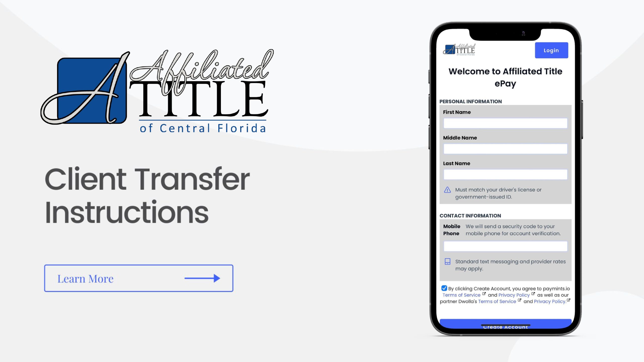 Affiliated Title ePay Client Transfer Instructions 1